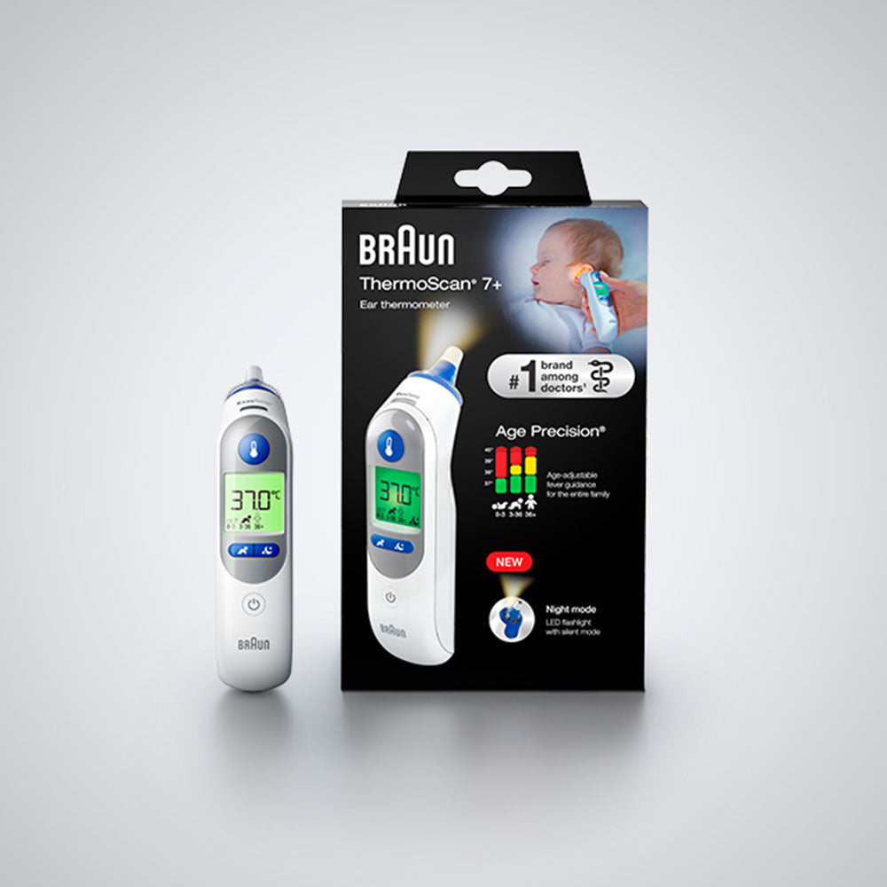 Braun Braun IRT6525 thermometre digital Thermomètre par contact Blanc Oreille Boutons