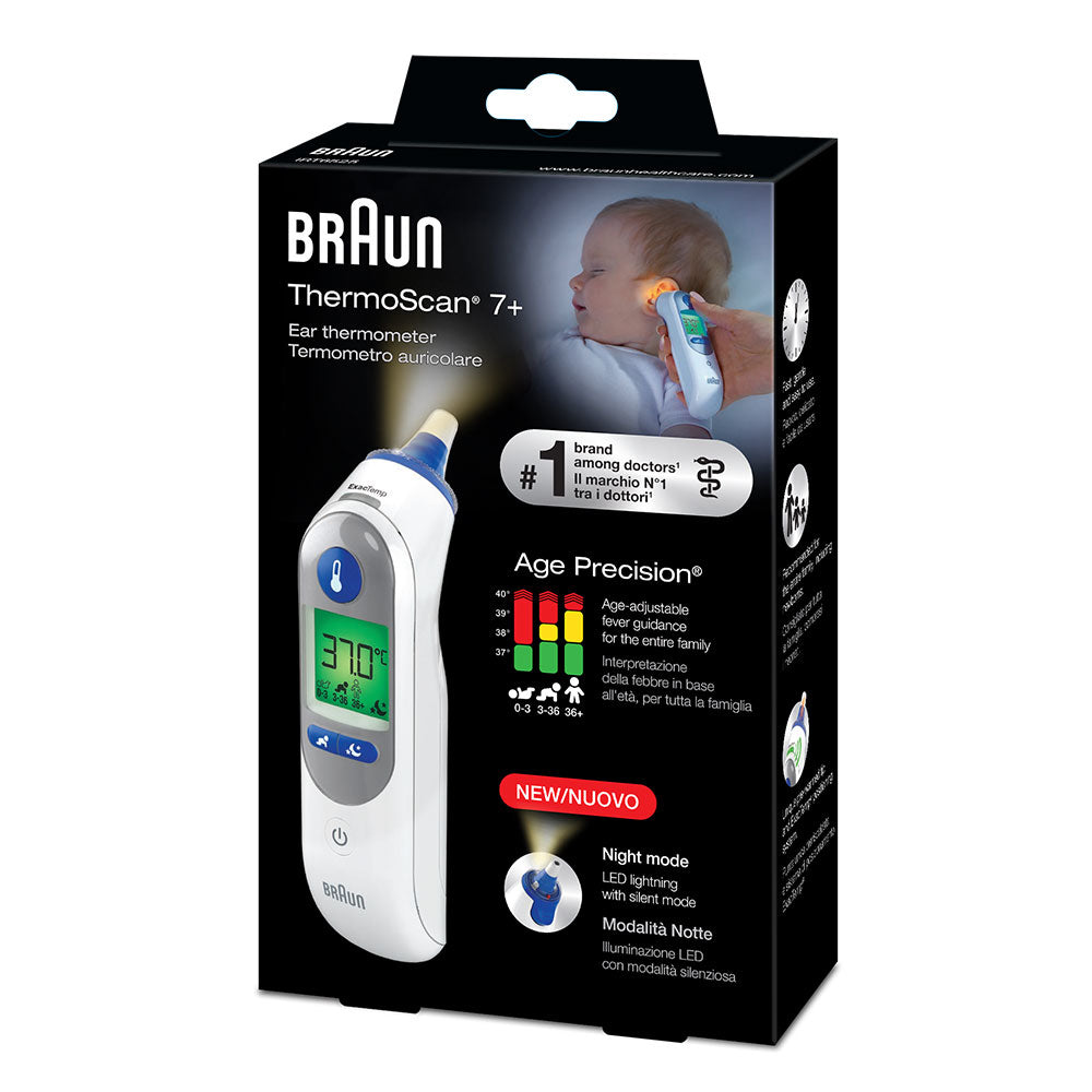 Braun Braun IRT6525 thermometre digital Thermomètre par contact Blanc Oreille Boutons