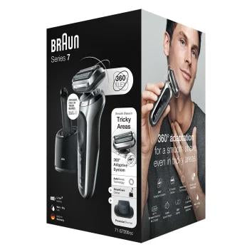 Braun Series 7 71-S7200cc Rasoir à grille Tondeuse Noir, Argent