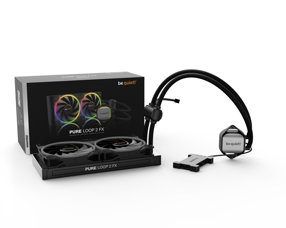 be quiet! Pure Loop 2 FX 280 mm | Système de refroidissement liquide tout-en-un, 280 mm, noir, socket Intel et AMD, ARGB