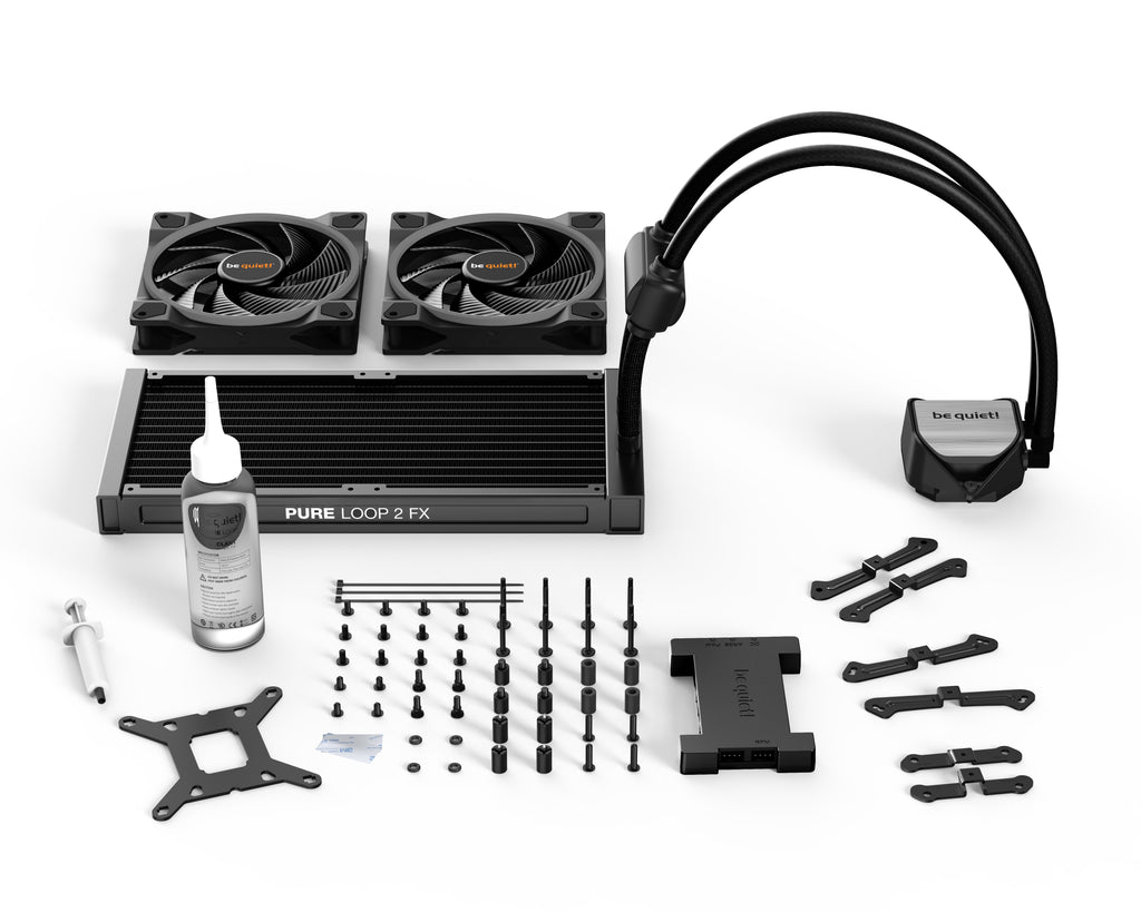 be quiet! Pure Loop 2 FX 280 mm | Système de refroidissement liquide tout-en-un, 280 mm, noir, socket Intel et AMD, ARGB