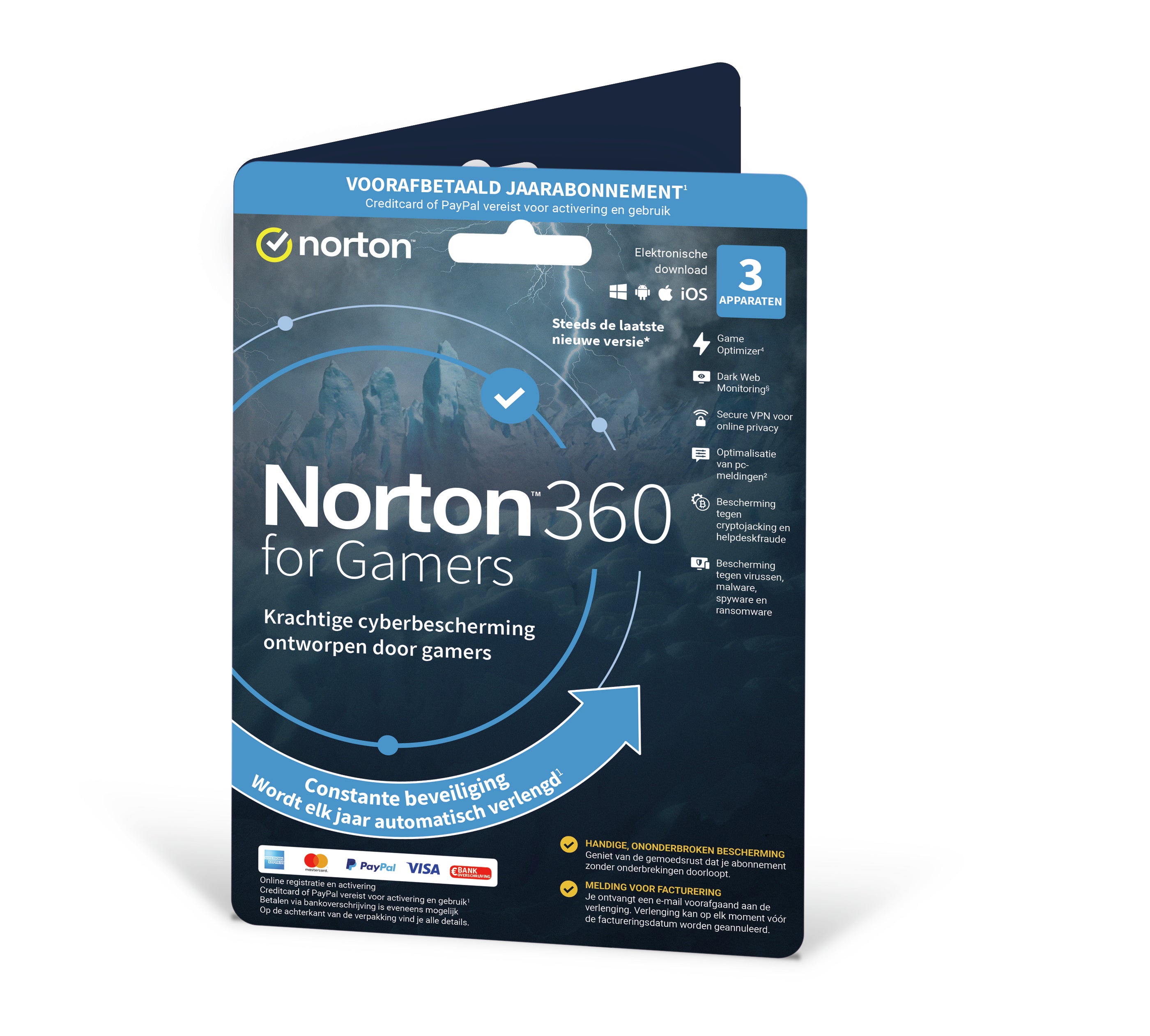Norton 360 for Gamers Sécurité antivirus Base Néerlandais 1 licence(s) 1 année(s)