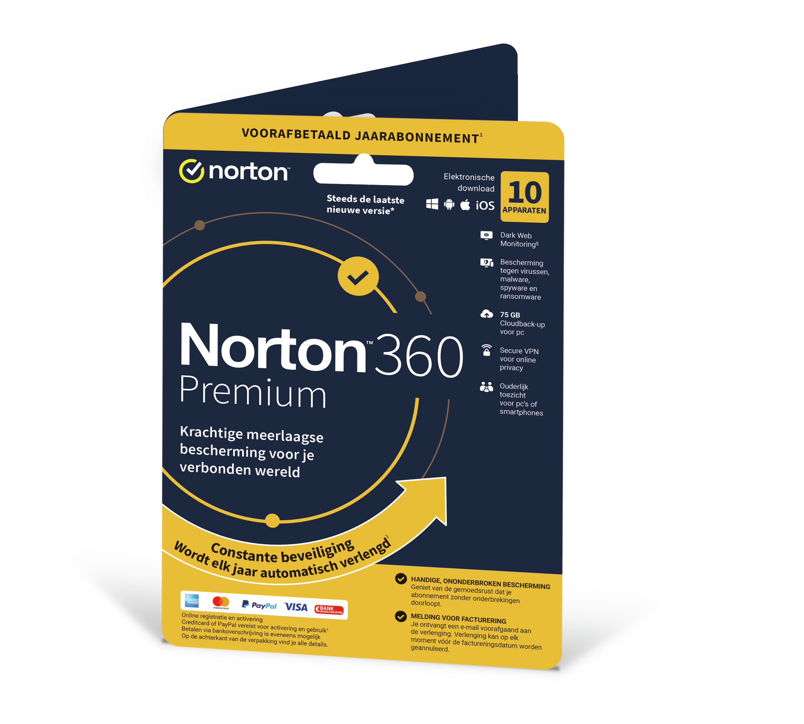 Norton 360 Premium Sécurité antivirus Base Néerlandais 1 licence(s) 1 année(s)