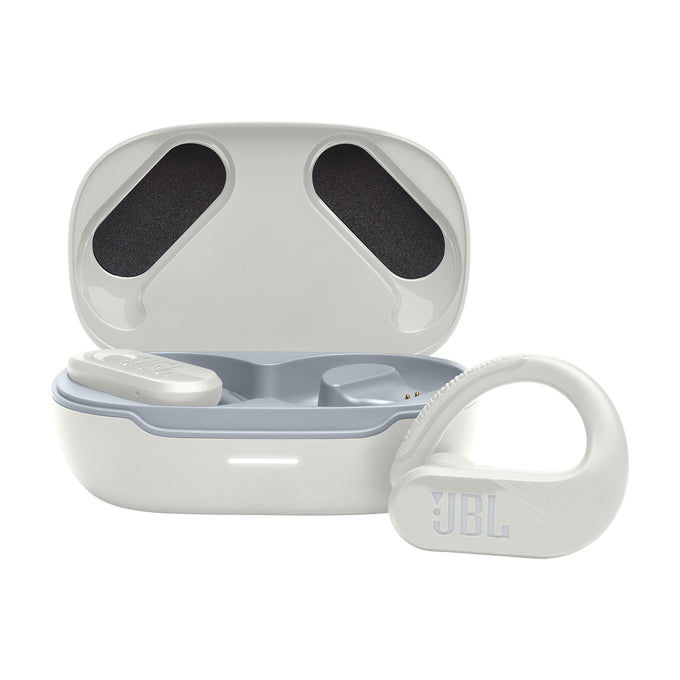 JBL JBL Endurance Peak 3 Casque True Wireless Stereo (TWS) Crochets auriculaires Appels/Musique/Sport/Au quotidien USB Type-C Bluetooth Socle de chargement Blanc