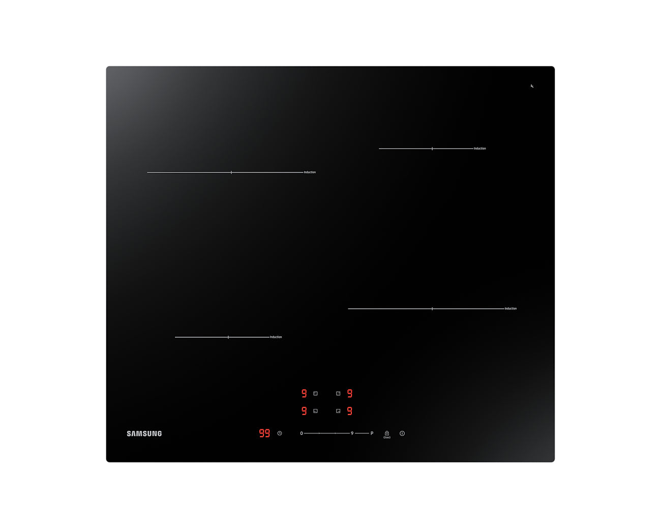 Samsung NZ64T3707A1/UR four et cuisinière Plaque de cuisson de table Plaque avec zone à induction Noir