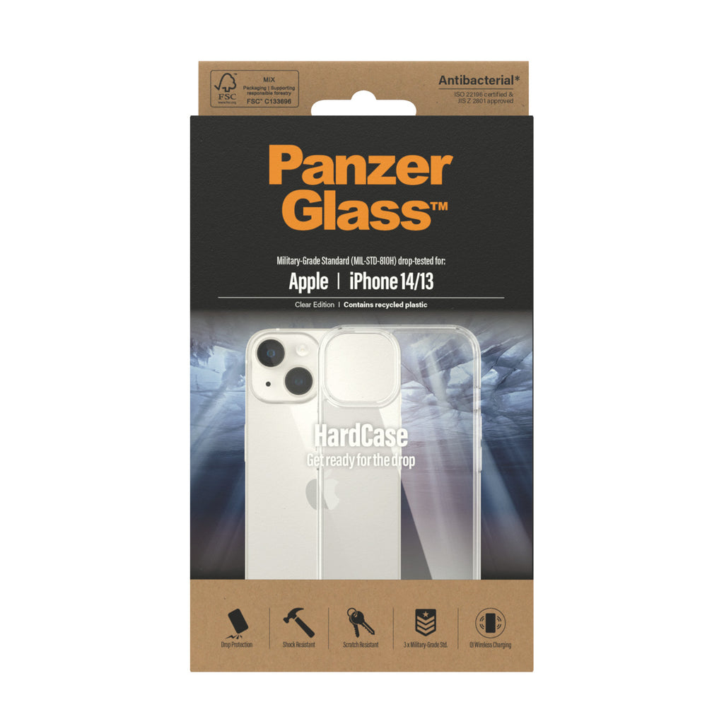 PanzerGlass ® HardCase iPhone 14 | 13 | Clear coque de protection pour téléphones portables 15,5 cm (6.1") Housse Transparent