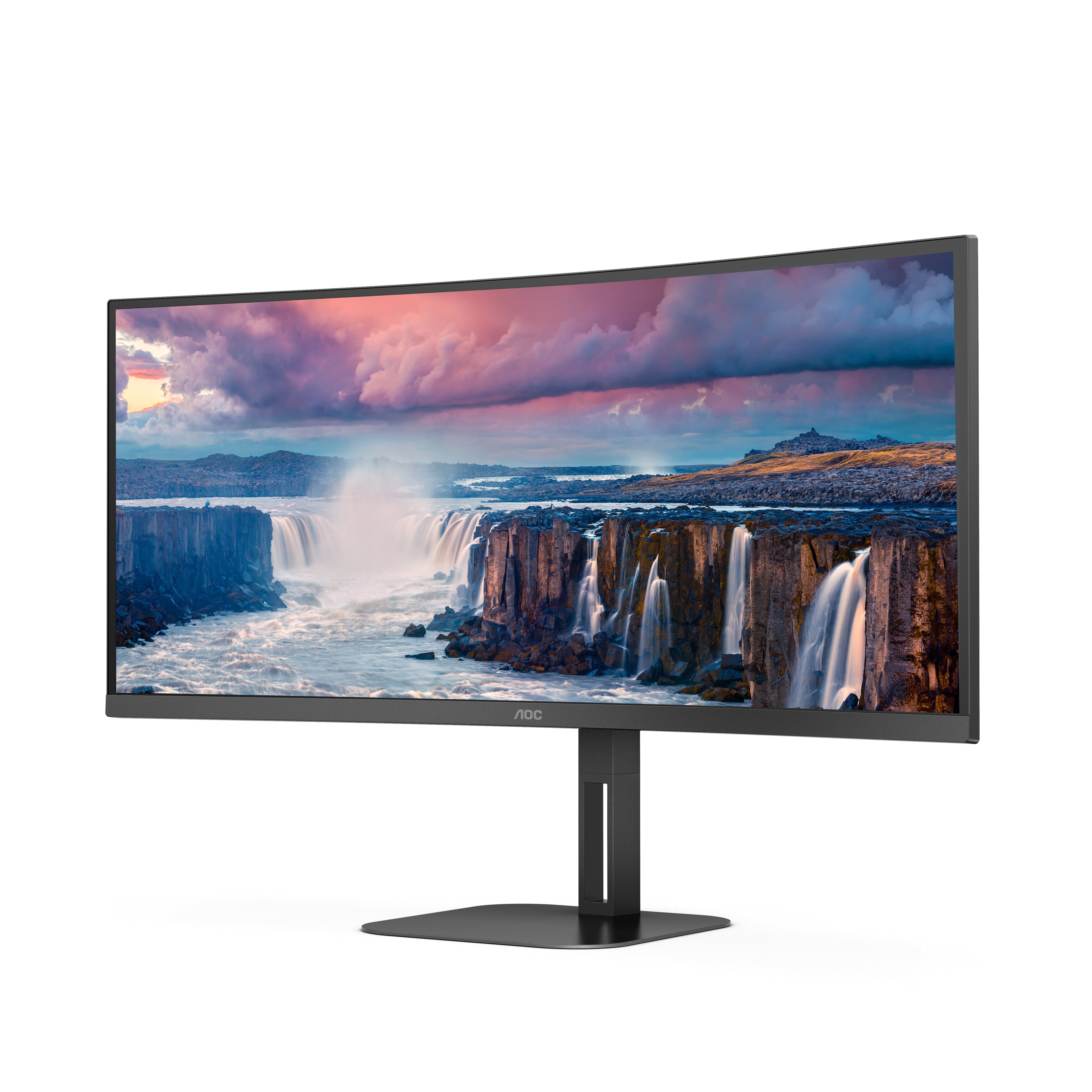 AOC V5 CU34V5C/BK/23 écran plat de PC 86,4 cm (34") 3440 x 1440 pixels Wide Quad HD LED Noir