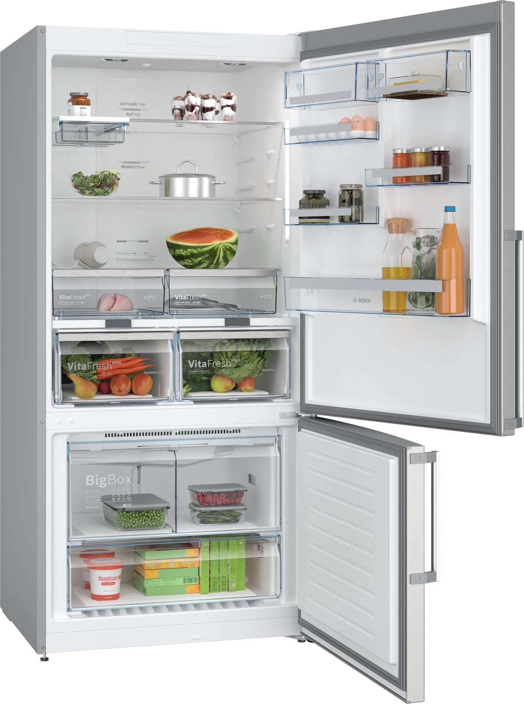 Bosch Bosch Serie 6 KGN86AIDR réfrigérateur-congélateur Pose libre 631 L Acier inoxydable