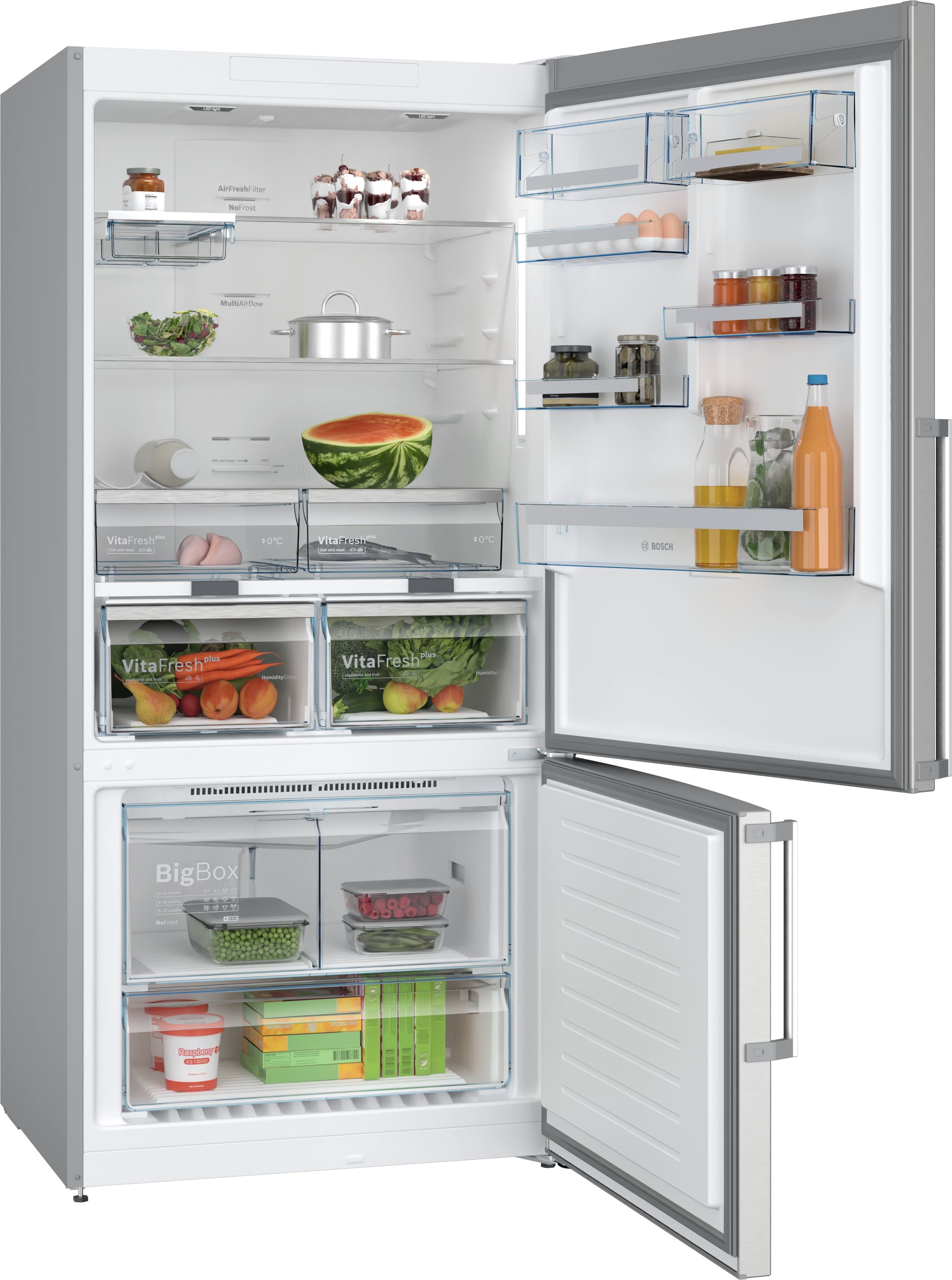 Bosch Bosch Serie 6 KGN86AIDR réfrigérateur-congélateur Pose libre 631 L Acier inoxydable