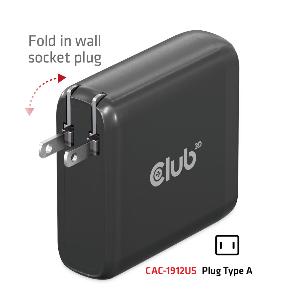 CLUB3D CAC-1912 chargeur d'appareils mobiles Universel Noir Secteur Intérieure