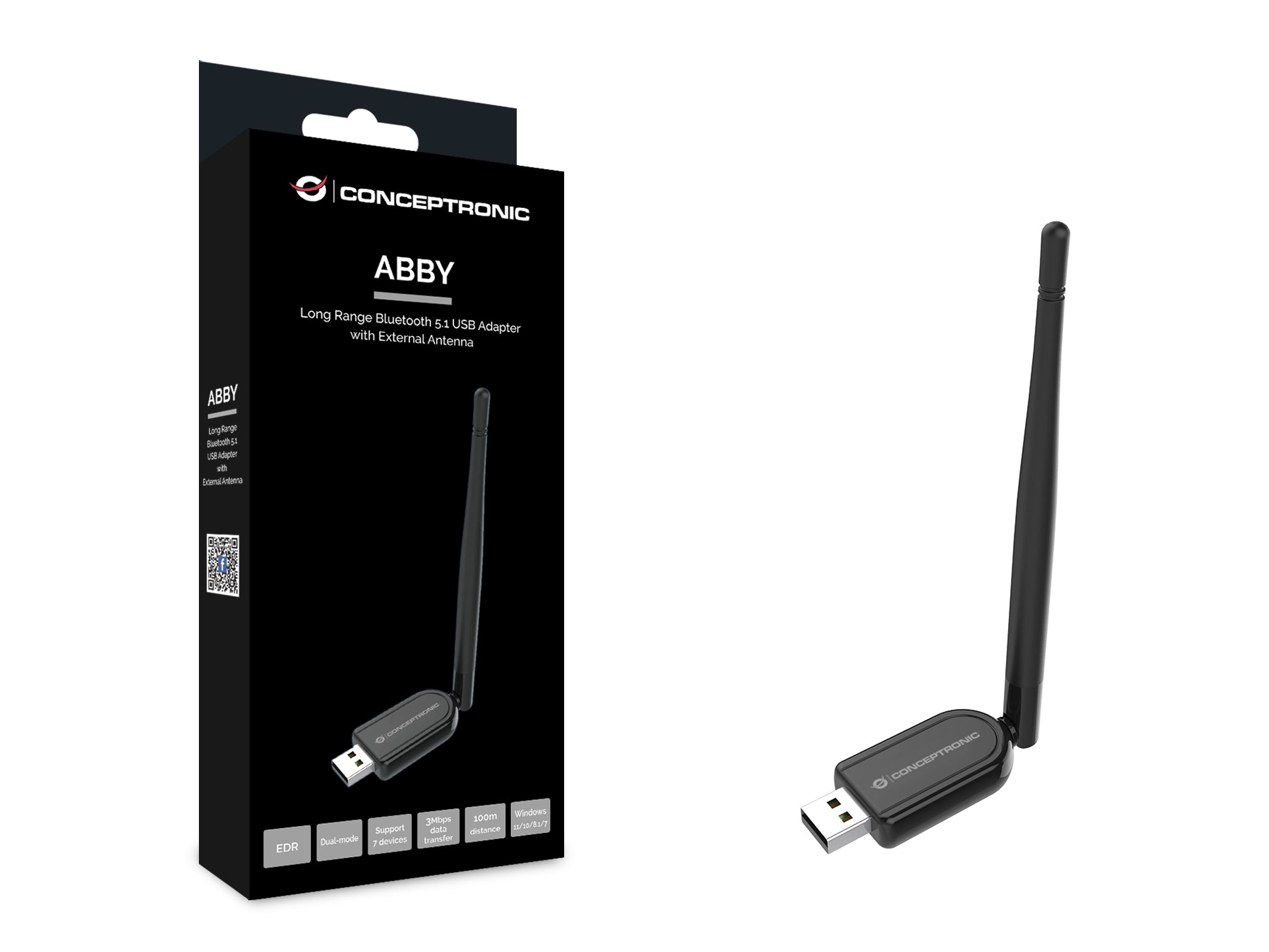 Conceptronic ABBY07B carte réseau Bluetooth 3 Mbit/s