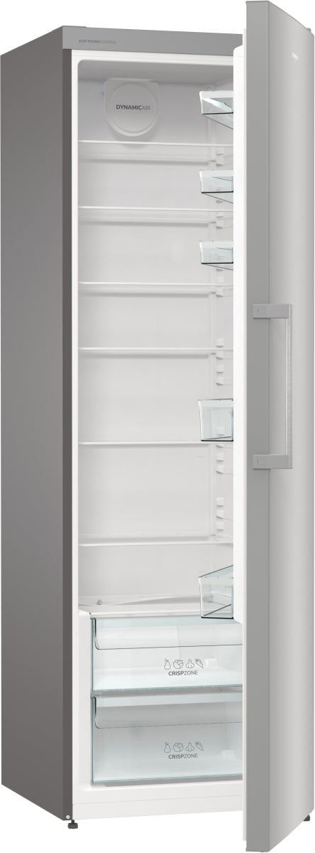 Gorenje R619EES5 réfrigérateur Pose libre 398 L Gris, Métallique