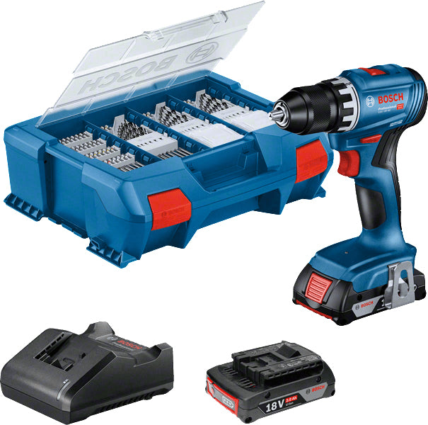 Bosch Bosch GSR 18V-45 Professional 500 tr/min Sans clé 900 g Noir, Bleu