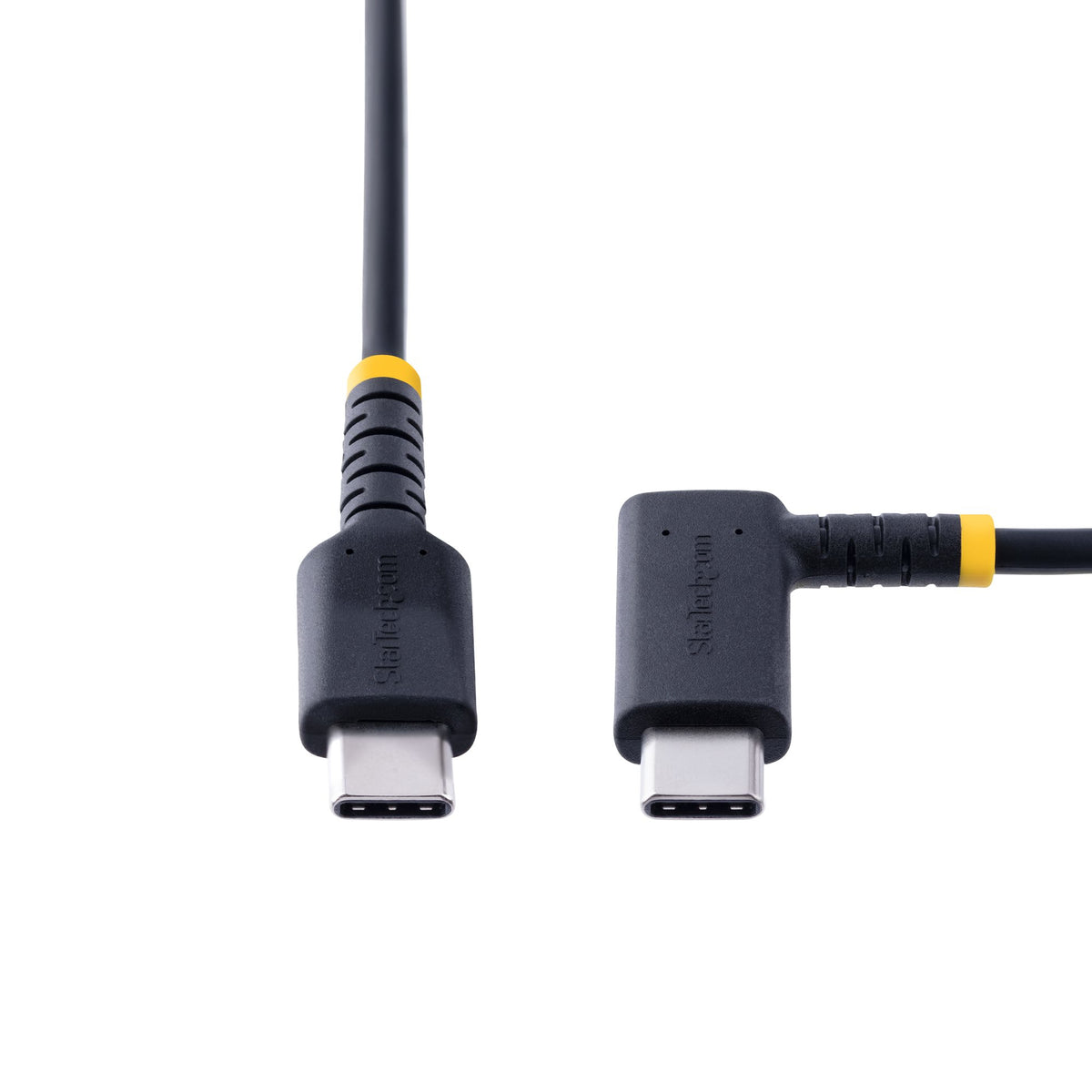 StarTech.com Câble de Charge Rapide USB-C de 2m, Robuste, Coudé à Droite, Charge et Synchronisation, 60W (3A) PD, USB 2.0, Gaine TPE et Fibre d'Aramide - Cordon de Charge USB C