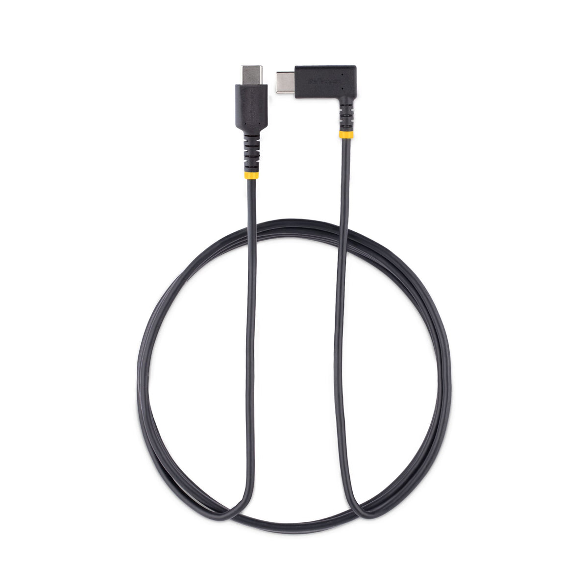 StarTech.com Câble de Charge Rapide USB-C de 2m, Robuste, Coudé à Droite, Charge et Synchronisation, 60W (3A) PD, USB 2.0, Gaine TPE et Fibre d'Aramide - Cordon de Charge USB C