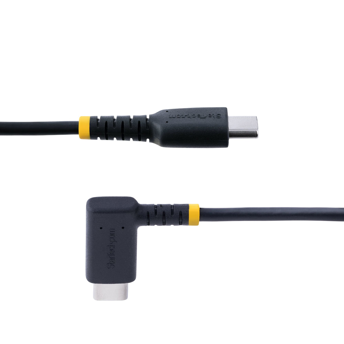 StarTech.com Câble de Charge Rapide USB-C de 2m, Robuste, Coudé à Droite, Charge et Synchronisation, 60W (3A) PD, USB 2.0, Gaine TPE et Fibre d'Aramide - Cordon de Charge USB C