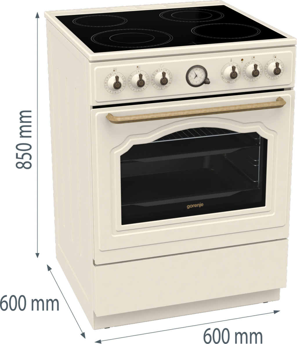 Gorenje GECS6B70CLI Cuisinière Céramique Beige