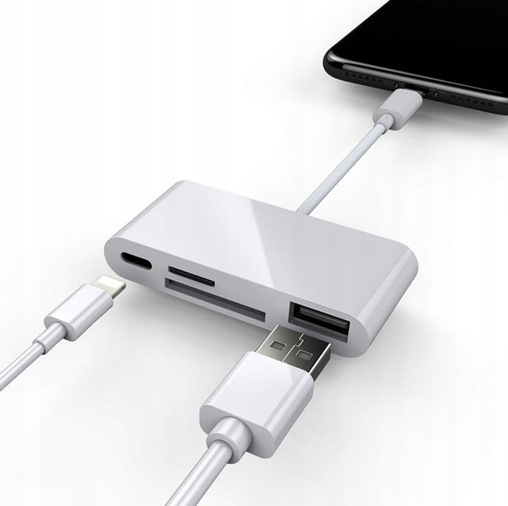 Adaptateur lecteur de carte Lightning micro SD USB pour iPhone Zenwire BYL-2103TU