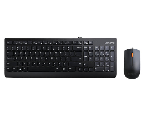 Lenovo 300 clavier Souris incluse Universel USB QWERTY Anglais américain Noir