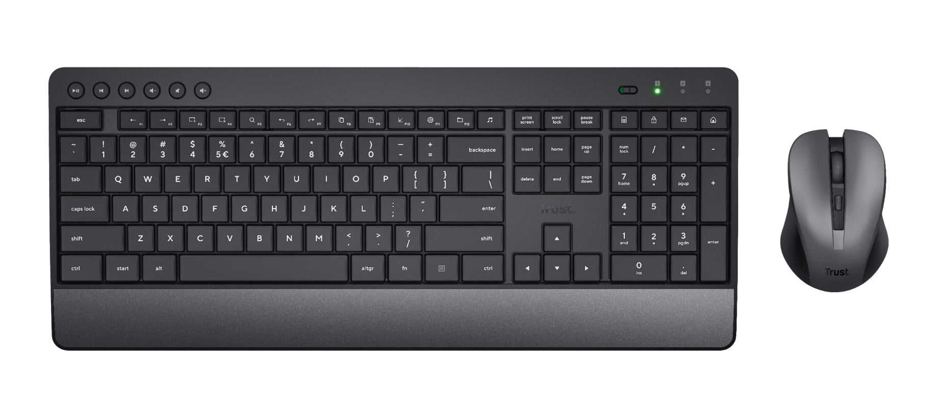Trust Trezo clavier Souris incluse Universel RF sans fil QWERTZ Allemand Noir