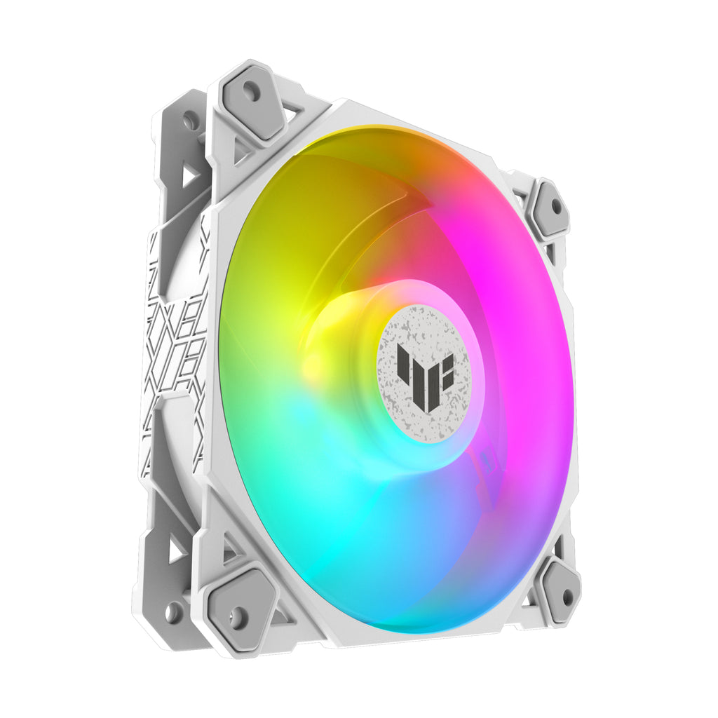 ASUS TUF GAMING TF120 ARGB WHITE EDITION Boitier PC Refroidisseur d'air 12 cm Blanc 1 pièce(s)