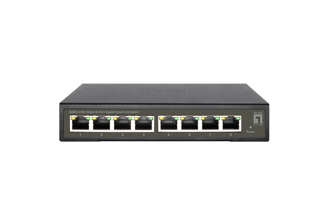 LevelOne GES-2108 commutateur réseau Géré L2 Gigabit Ethernet (10/100/1000) Noir