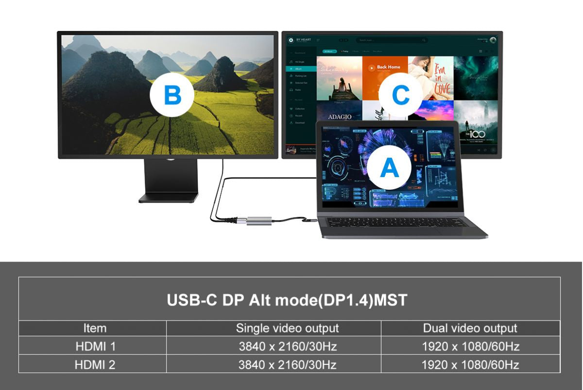 Conceptronic DONN13G station d'accueil Avec fil USB 3.2 Gen 1 (3.1 Gen 1) Type-C Gris
