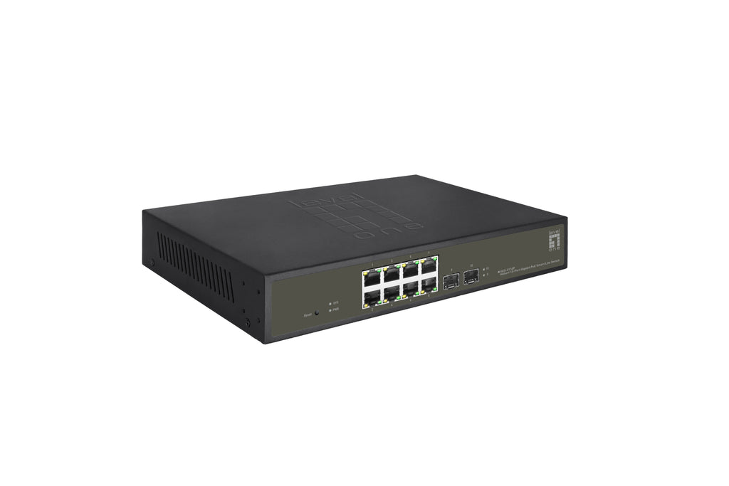 LevelOne GES-2110P commutateur réseau Géré L2 Gigabit Ethernet (10/100/1000) Connexion Ethernet, supportant l'alimentation via ce port (PoE) Noir