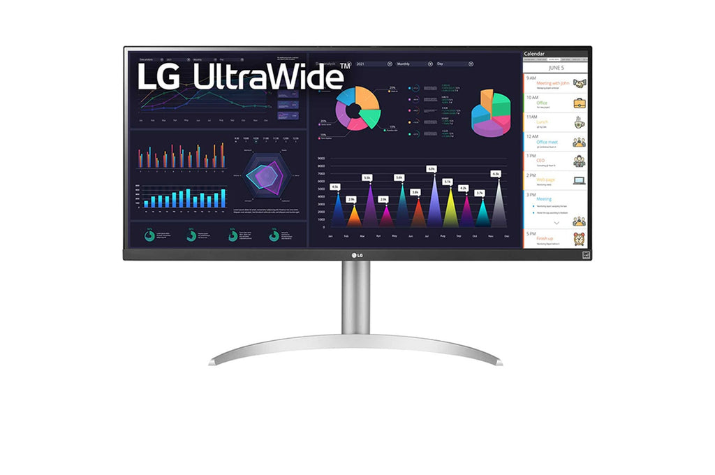 LG LG 34WQ650-W écran plat de PC 86,4 cm (34") 2560 x 1080 pixels WFHD LCD Argent, Blanc