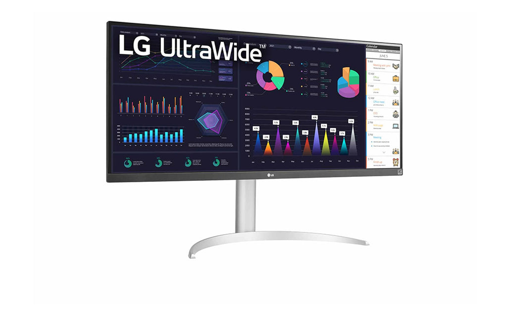 LG LG 34WQ650-W écran plat de PC 86,4 cm (34") 2560 x 1080 pixels WFHD LCD Argent, Blanc