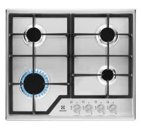 Electrolux KGS6426SX Acier inoxydable Intégré 59 cm Gaz 4 zone(s)