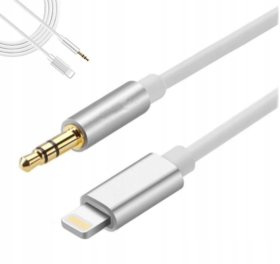 Câble adaptateur AUX vers Lightning Audio pour iPhone et mini-jack 3,5 mm pour iPhone et iPad, 1 m, Zenwire ZC-18