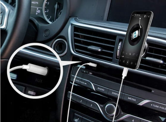 Câble adaptateur AUX vers Lightning Audio pour iPhone et mini-jack 3,5 mm pour iPhone et iPad, 1 m, Zenwire ZC-18