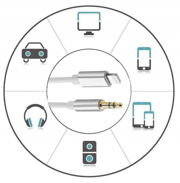 Câble adaptateur AUX vers Lightning Audio pour iPhone et mini-jack 3,5 mm pour iPhone et iPad, 1 m, Zenwire ZC-18