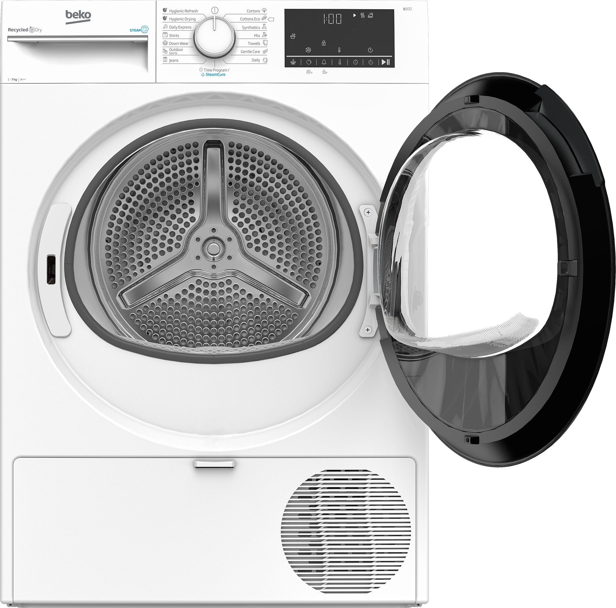 Beko B3T67230 sèche-linge Pose libre Charge avant 7 kg Blanc