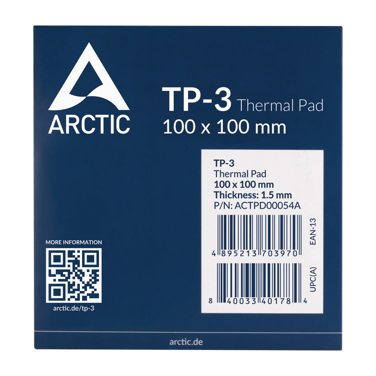 ARCTIC TP-3 combiné de dissipateurs thermiques Pad thermique