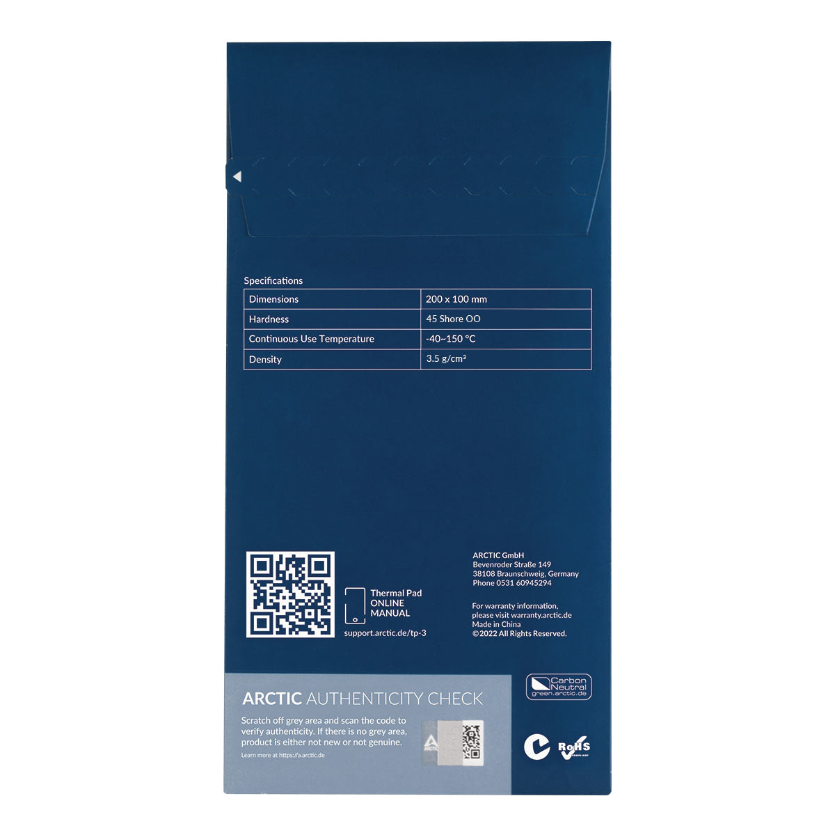 ARCTIC TP-3 combiné de dissipateurs thermiques Pad thermique