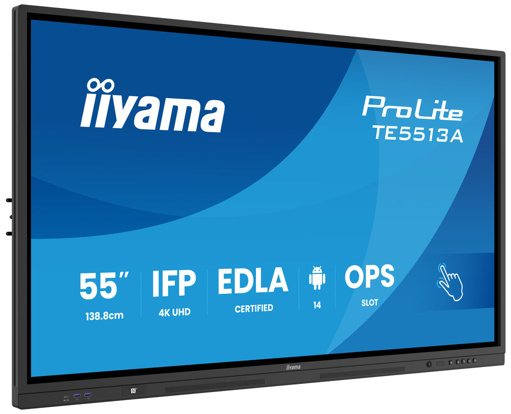 iiyama TE5513A-B2AG Signage Display 138.7 cm (54.6') Wi-Fi 138,7 cm (54.6") Wifi 4K Ultra HD Écran tactile Intégré dans le processeur Android - vue 3
