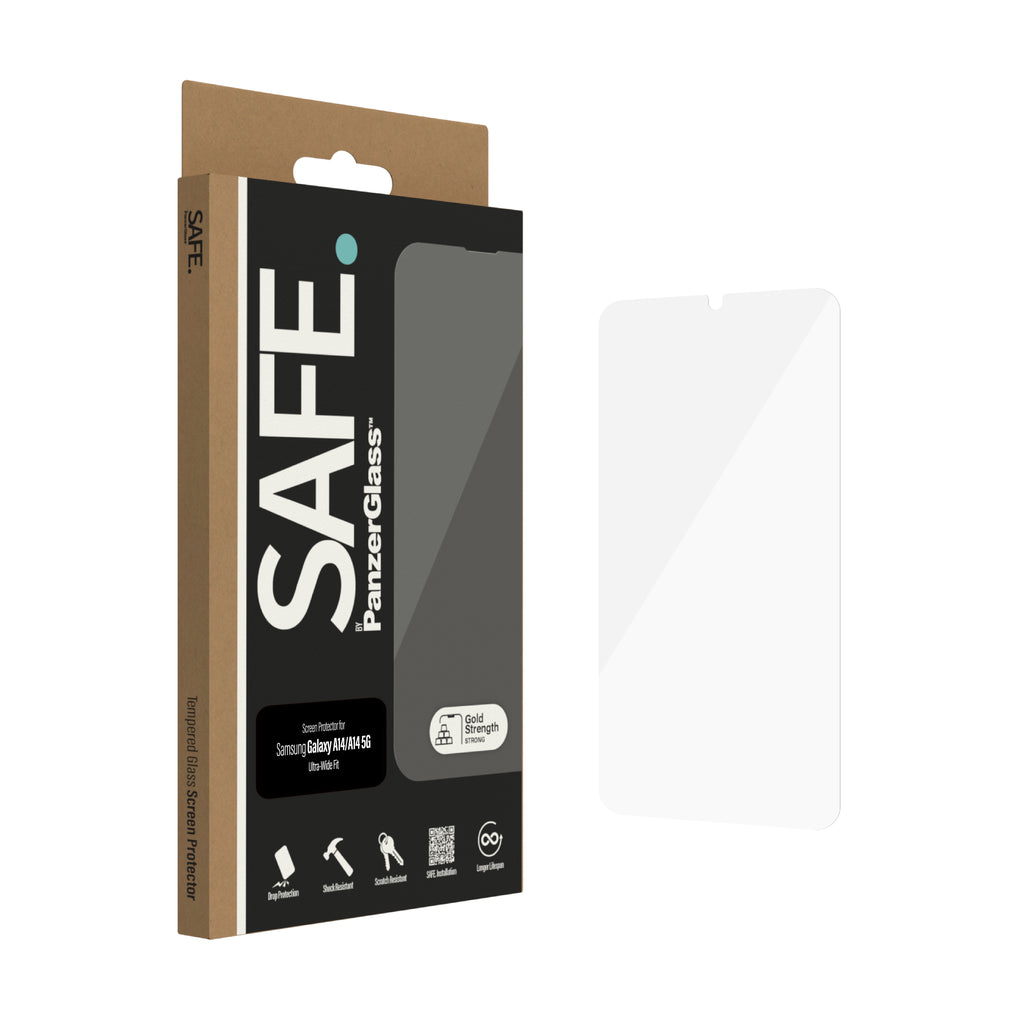 PanzerGlass PanzerGlass SAFE. by ® Screen Protector Samsung Galaxy A14 | A14 5G | Ultra-Wide Fit Protection d'écran transparent 1 pièce(s)