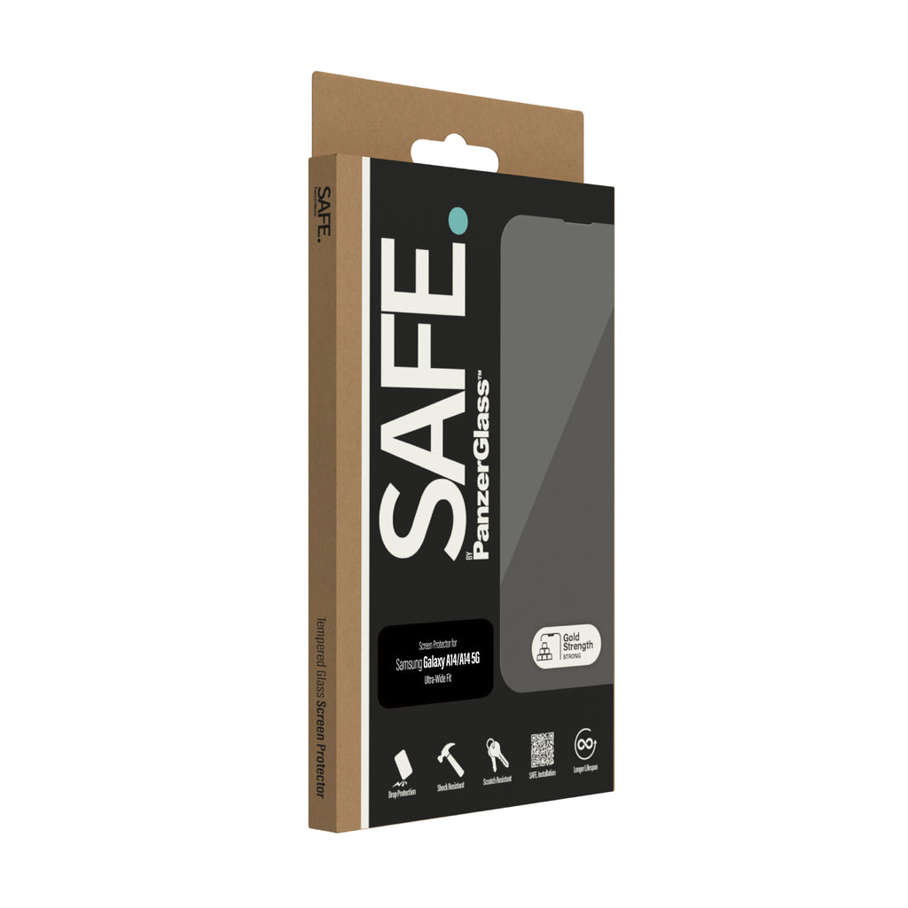 PanzerGlass PanzerGlass SAFE. by ® Screen Protector Samsung Galaxy A14 | A14 5G | Ultra-Wide Fit Protection d'écran transparent 1 pièce(s)