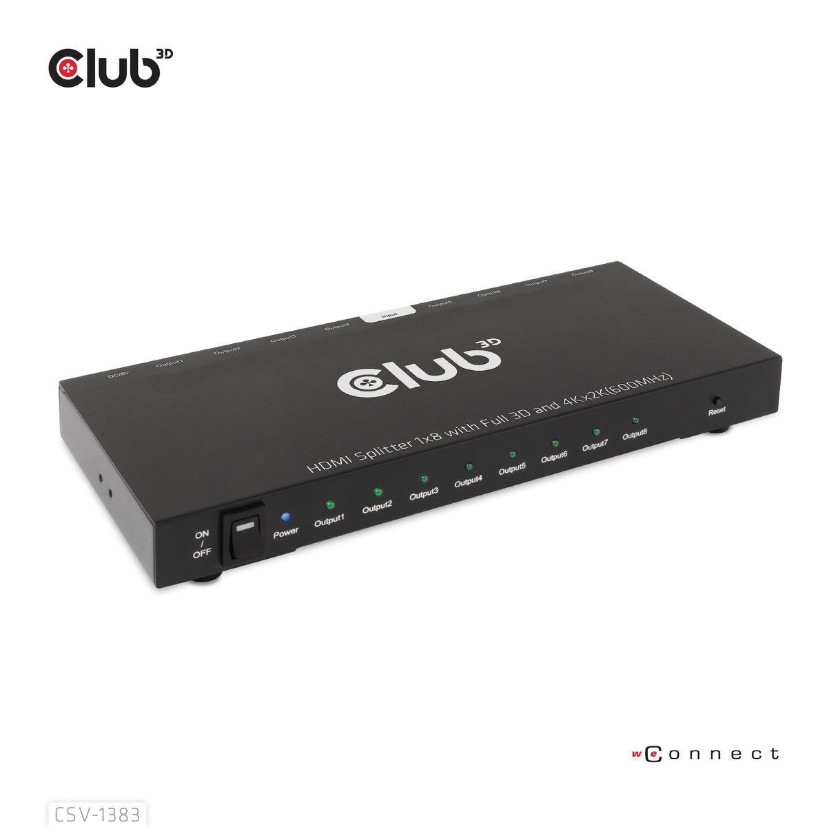 CLUB3D CSV-1383 Répartiteur Vidéo HDMI vers 8x HDMI 4K Ultra HD