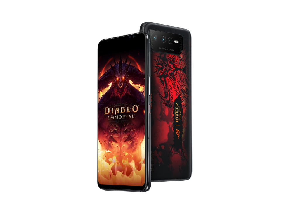 ASUS ROG Phone 6 Diablo Immortal Edition 17,2 cm (6.78") Double SIM Android 12 5G USB Type-C 16 Go 512 Go 6000 mAh Noir, Rouge