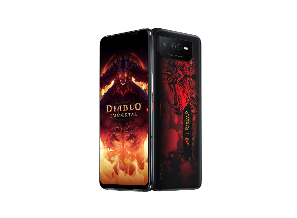 ASUS ROG Phone 6 Diablo Immortal Edition 17,2 cm (6.78") Double SIM Android 12 5G USB Type-C 16 Go 512 Go 6000 mAh Noir, Rouge