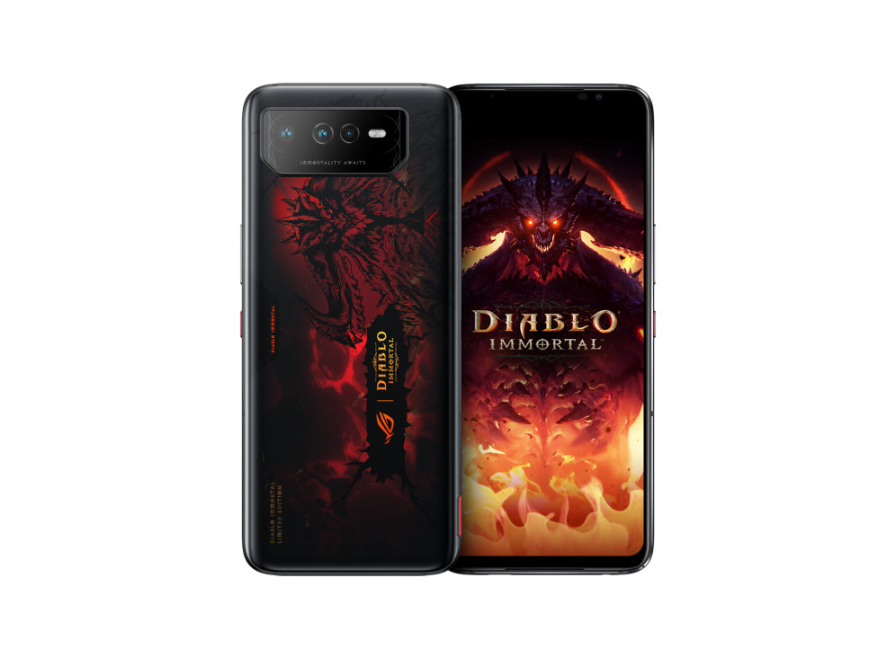 ASUS ROG Phone 6 Diablo Immortal Edition 17,2 cm (6.78") Double SIM Android 12 5G USB Type-C 16 Go 512 Go 6000 mAh Noir, Rouge