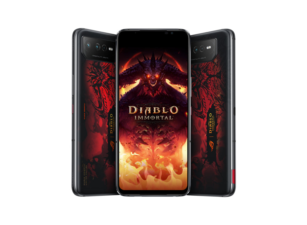 ASUS ROG Phone 6 Diablo Immortal Edition 17,2 cm (6.78") Double SIM Android 12 5G USB Type-C 16 Go 512 Go 6000 mAh Noir, Rouge