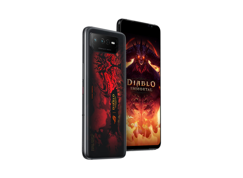 ASUS ROG Phone 6 Diablo Immortal Edition 17,2 cm (6.78") Double SIM Android 12 5G USB Type-C 16 Go 512 Go 6000 mAh Noir, Rouge