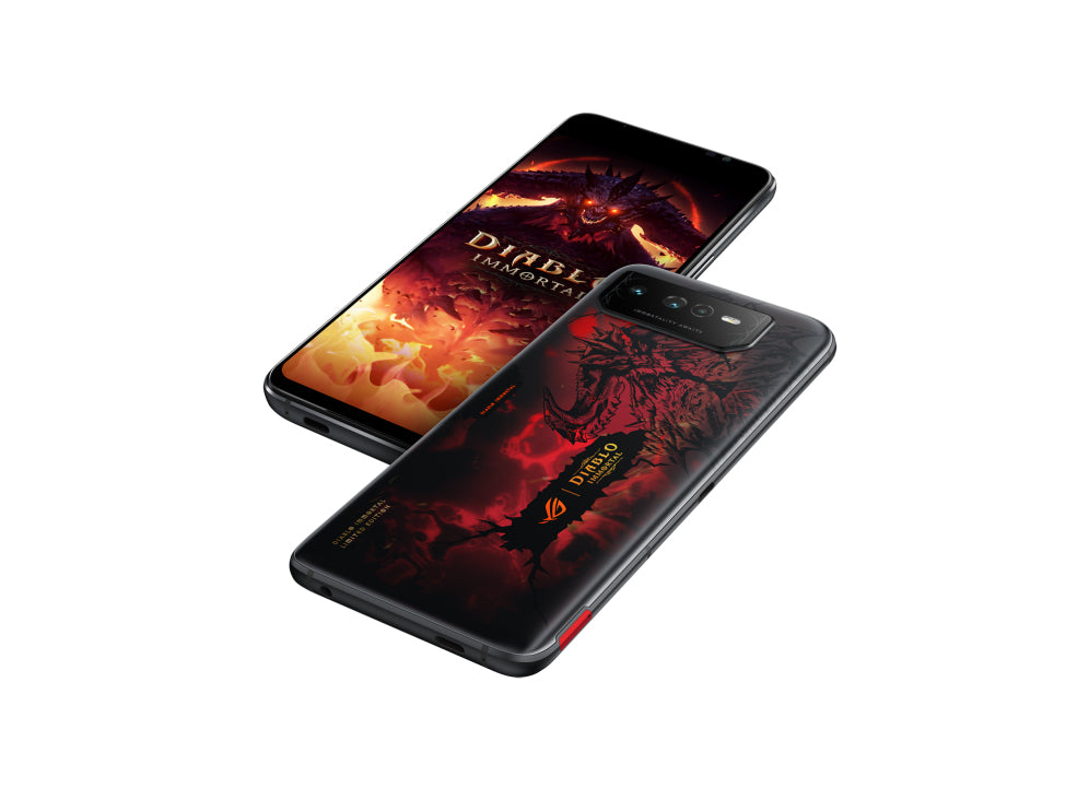 ASUS ROG Phone 6 Diablo Immortal Edition 17,2 cm (6.78") Double SIM Android 12 5G USB Type-C 16 Go 512 Go 6000 mAh Noir, Rouge
