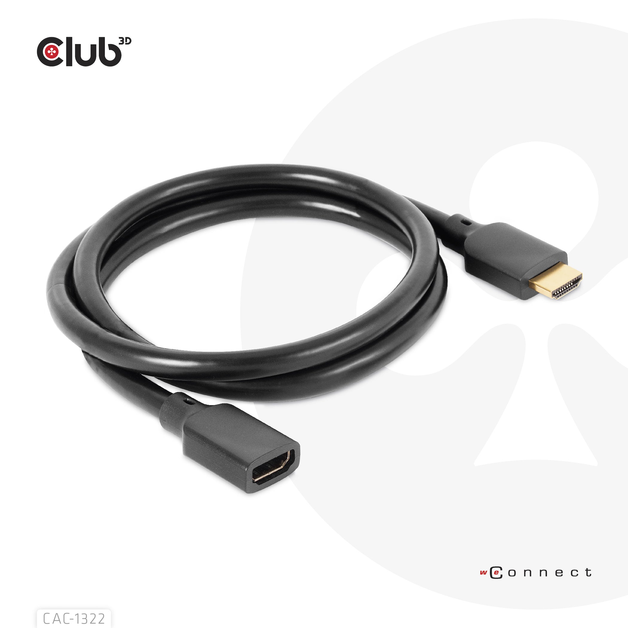 CLUB3D CAC-1322 câble HDMI 1 m HDMI Type A (Standard) Noir