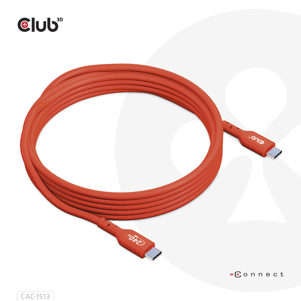CLUB3D CAC-1513 câble USB USB 2.0 3 m USB C 240 W Orange