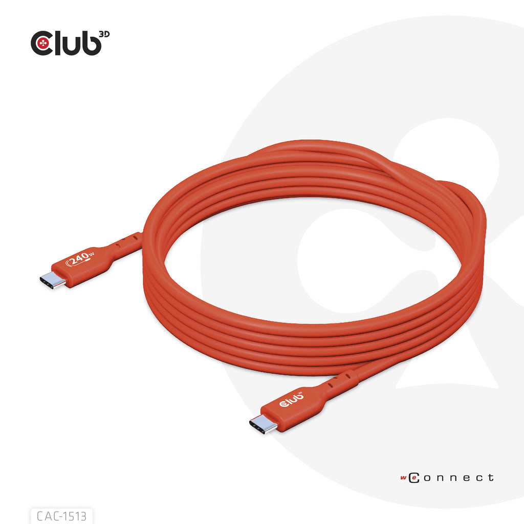 CLUB3D CAC-1513 câble USB USB 2.0 3 m USB C 240 W Orange